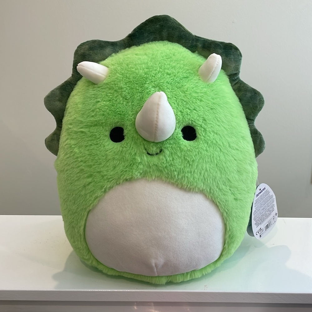 NWT 12” Tristan the Triceratops Dinosaur FUZZAMALLOW Squishmallow